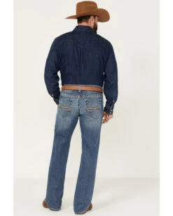 Ariat Men's M5 Fargo Bauer Medium Wash Low Rise Straight Leg Stretch Denim Jeans -Optimal Clothing Store 2000377340 400 P3