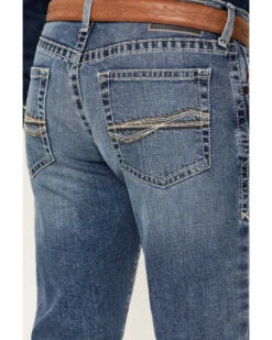 Ariat Men's M5 Fargo Bauer Medium Wash Low Rise Straight Leg Stretch Denim Jeans -Optimal Clothing Store 2000377340 400 P4