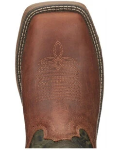 Justin Men's Rush Strike Camo Shaft Leather Pull On Snake Boots - Square Toe -Optimal Clothing Store 2000378668 340 P6