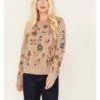 Driftwood Women's Embroidered Teddy Sweatshirt -Optimal Clothing Store 2000378937 251 P1
