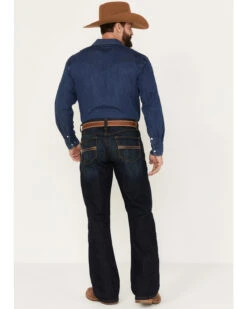 Cinch Men's Carter 2.0 Dark Rinse Relaxed Boot Performance Stretch Denim Jeans -Optimal Clothing Store 2000380104 402 P3