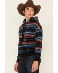 RANK 45 Women's Serape Stripe Plush Fleece Hoodie -Optimal Clothing Store 2000380744 001 P2