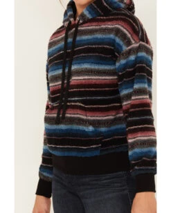 RANK 45 Women's Serape Stripe Plush Fleece Hoodie -Optimal Clothing Store 2000380744 001 P3