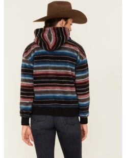 RANK 45 Women's Serape Stripe Plush Fleece Hoodie -Optimal Clothing Store 2000380744 001 P4