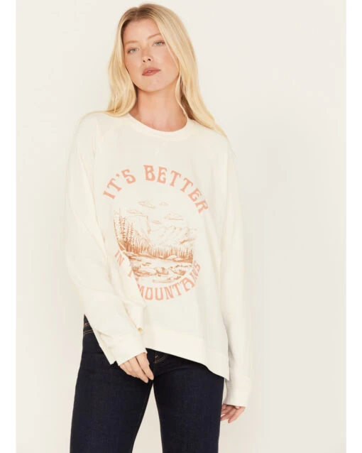 Cleo + Wolf Women's Rockies Graphic Sweatshirt