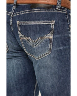 Rock & Roll Denim Men's Medium Wash Straight Reflex Denim Jeans -Optimal Clothing Store 2000386196 414 P2