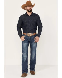 Rock & Roll Denim Men's Medium Wash Straight Reflex Denim Jeans -Optimal Clothing Store 2000386196 414 P3