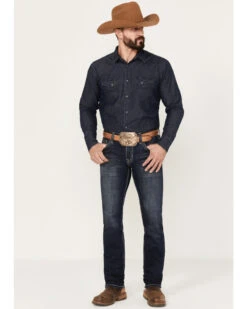 Rock & Roll Denim Men's Rifle Dark Vintage Wash Skinny Reflex Denim Jeans 8 Rock & Roll Denim Men's Rifle Dark Vintage Wash Skinny Reflex Denim Jeans -Optimal Clothing Store 2000386199 416 P3