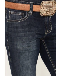 Rock & Roll Denim Men's Rifle Dark Vintage Wash Skinny Reflex Denim Jeans 9 Rock & Roll Denim Men's Rifle Dark Vintage Wash Skinny Reflex Denim Jeans -Optimal Clothing Store 2000386199 416 P4