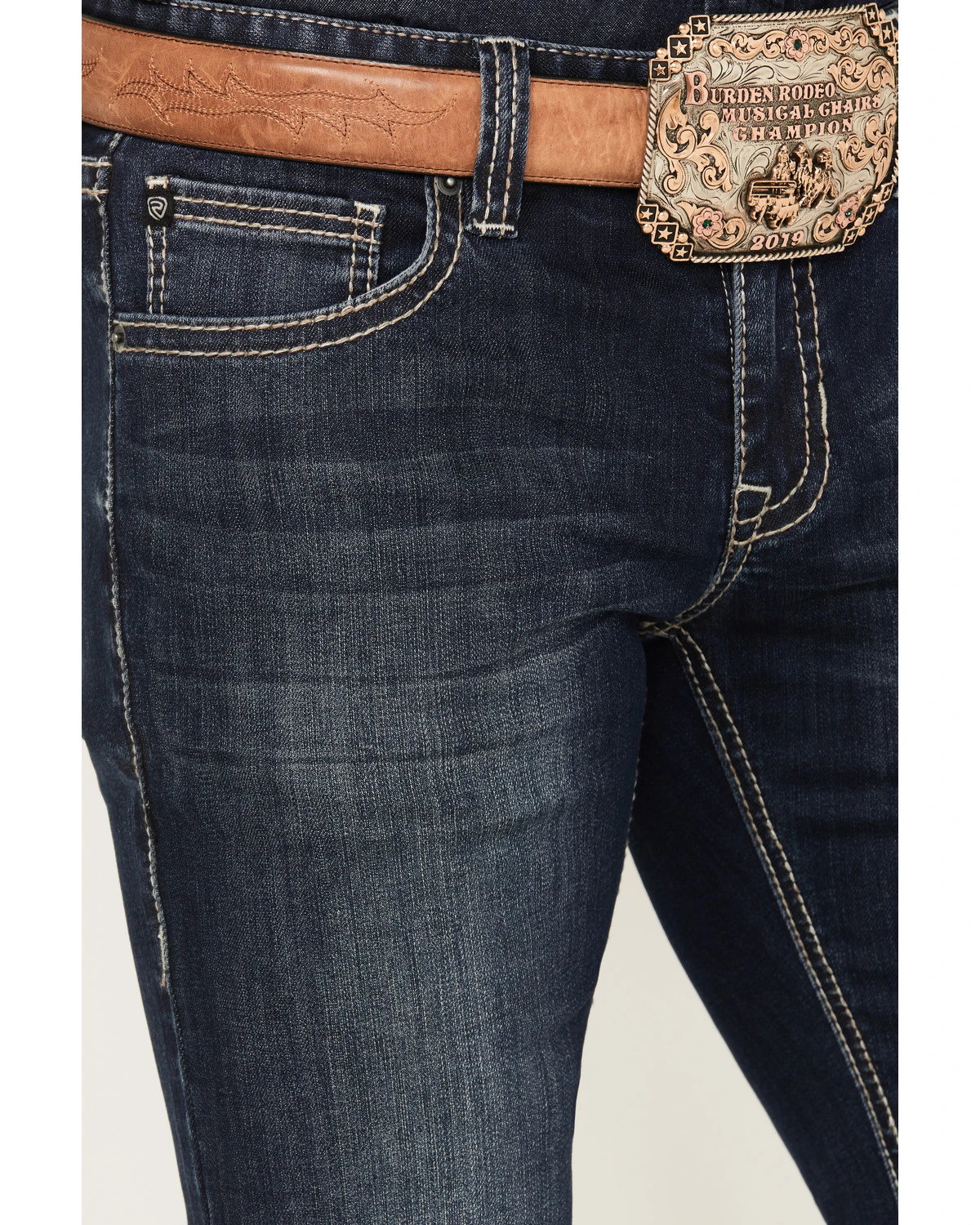 Rock & Roll Denim Men's Rifle Dark Vintage Wash Skinny Reflex Denim Jeans 6 Rock & Roll Denim Men's Rifle Dark Vintage Wash Skinny Reflex Denim Jeans - Image 4