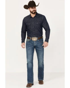 Rock & Roll Denim Men's Pistol Medium Vintage Wash Bootcut Reflex Denim Jeans -Optimal Clothing Store 2000386203 414 P3