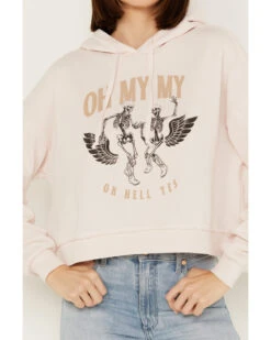 Cleo + Wolf Women's Oh My My Cropped Hoodie -Optimal Clothing Store 2000386287 661 P3