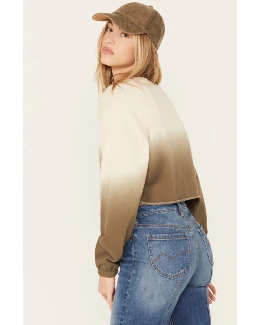 Cleo + Wolf Women's Ombre Cropped Dolman Sweatshirt - Image 4