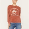Changes Women's Bucking Horse Yellowstone Crew Neck Sweatshirt -Optimal Clothing Store 2000393498 220 P1