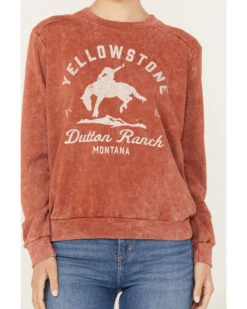 Changes Women's Bucking Horse Yellowstone Crew Neck Sweatshirt -Optimal Clothing Store 2000393498 220 P3