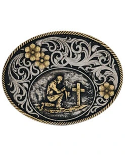 Montana Silversmiths Christian Cowboy In The Wilderness Attitude Belt Buckle