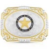 Montana Silversmiths Two-Tone Cowboy Cameo Star Belt Buckle -Optimal Clothing Store 2000396070 040 P1